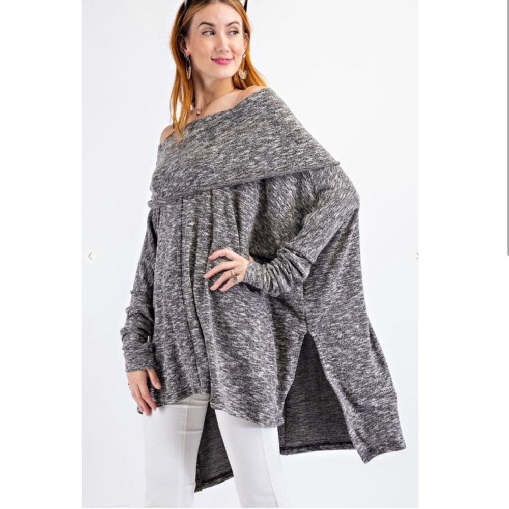 Easel - Relaxed fit knit Tunic Top